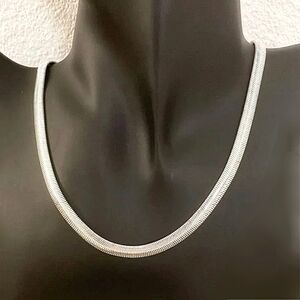 Sterling Flat Snake Chain Necklace